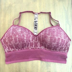 Pink sports bra
